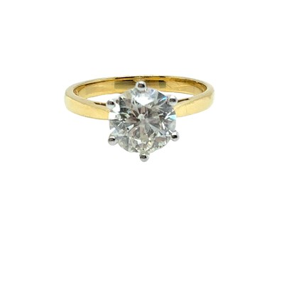 Lot 11 - An 18ct hallmarked gold diamond single stone...