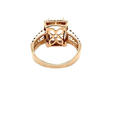 Lot 12 - A 14ct hallmarked rose gold Le Vian diamond...