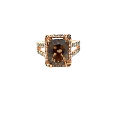 Lot 12 - A 14ct hallmarked rose gold Le Vian diamond...