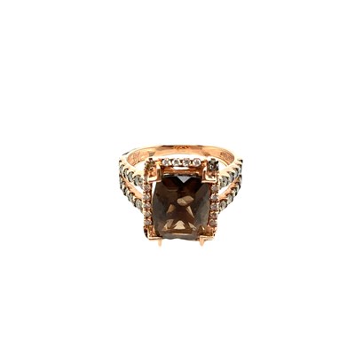 Lot 12 - A 14ct hallmarked rose gold Le Vian diamond...