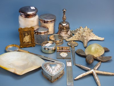 Lot 603 - Miscellaneous electroplate and mounted items:...