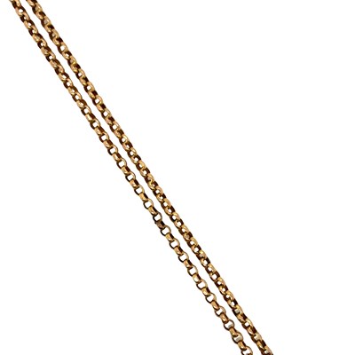 Lot 18 - An antique 9ct gold belcher necklace,...