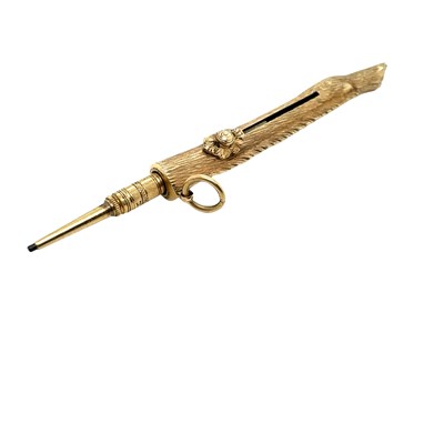 Lot 21 - An antique novelty hoofed leg propelling...