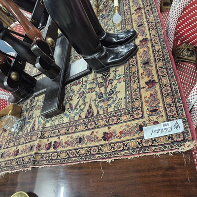 Lot 498 - An antique Persian Kirman rug of unusual design