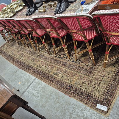 Lot 500 - An antique Persian Kirman carpet 362 x 279 cm