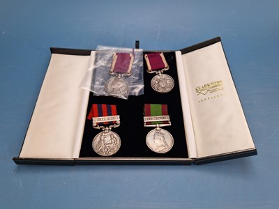 Lot 250 - A Group of Victorian military medals awarded...