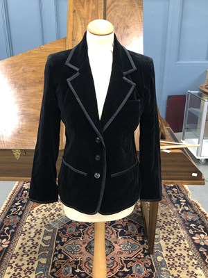 Lot 145 - Clothing - Saint Laurent black velvet jacket...