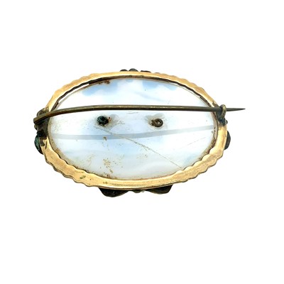 Lot 62 - Two late Victorian brooches, each with a gilt...