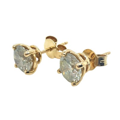 Lot 37 - A certificated pair of 18ct hallmarked yellow...