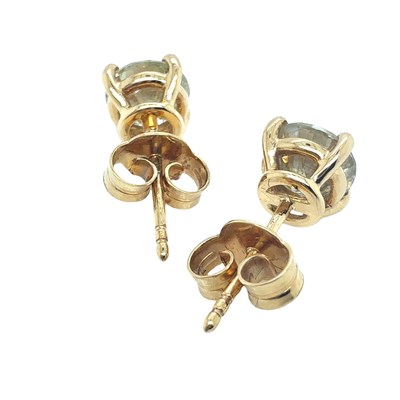 Lot 37 - A certificated pair of 18ct hallmarked yellow...