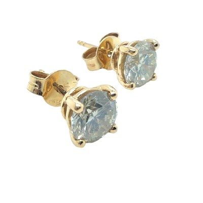 Lot 37 - A certificated pair of 18ct hallmarked yellow...