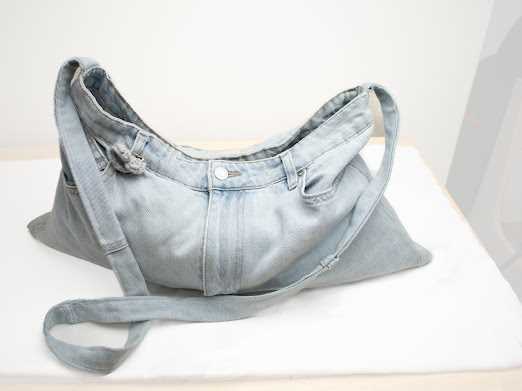 Lot 101 - Denim bag, re-purposed from denim jeans...
