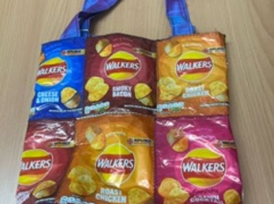 Lot 104 - Unique Tote bag made from Walker's crisp bags...