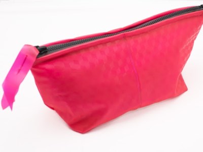 Lot 105 - Lino makeup bag, hand crafted from discarded...