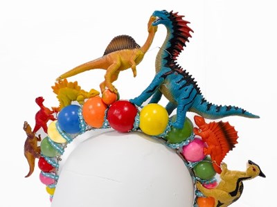 Lot 112 - Dino Crown made from real dinosaurs (plastic)...