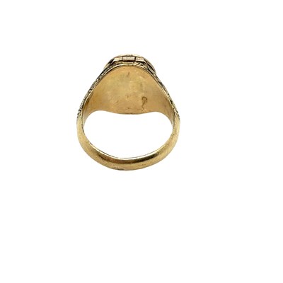 Lot 68 - An antique intaglio set signet ring with...