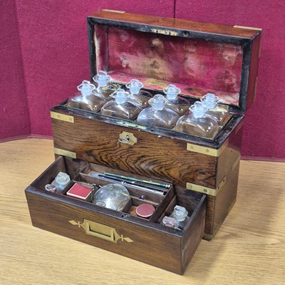 Lot 194 - A Victorian brass-bound Rosewood cased...