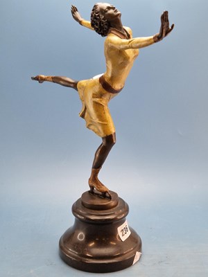 Lot 236 - An Art Deco-style cold-painted bronze figure...
