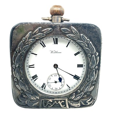 Lot 92 - An antique Waltham open-faced pocket watch,...