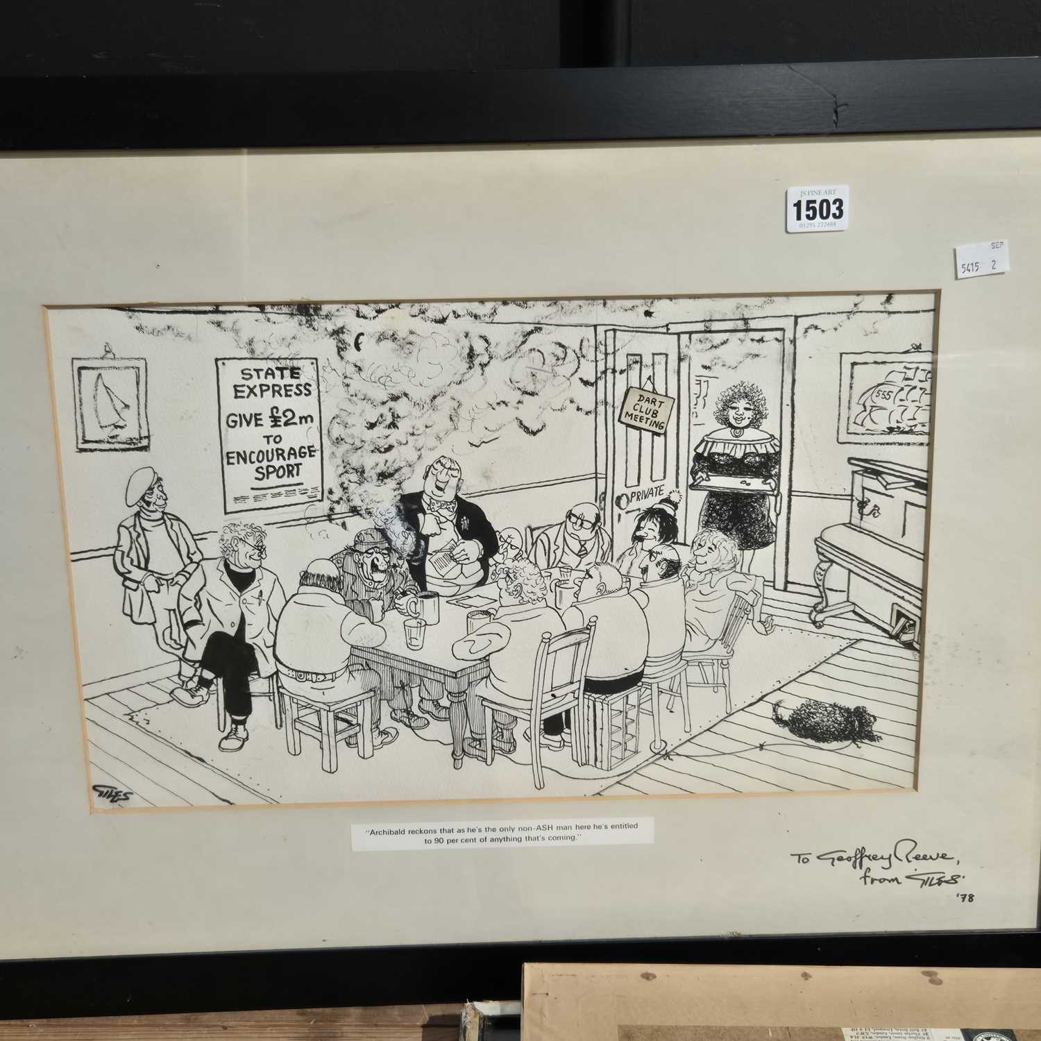 Lot 1503 - Cartoons. 2 x Stanley Franklin signed and...