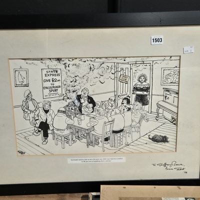 Lot 1503 - Cartoons. 2 x Stanley Franklin signed and...