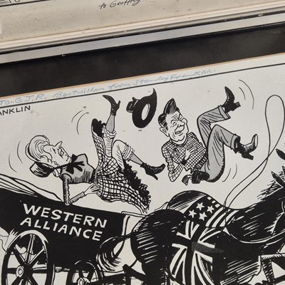 Lot 1503 - Cartoons. 2 x Stanley Franklin signed and...