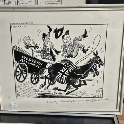 Lot 1503 - Cartoons. 2 x Stanley Franklin signed and...