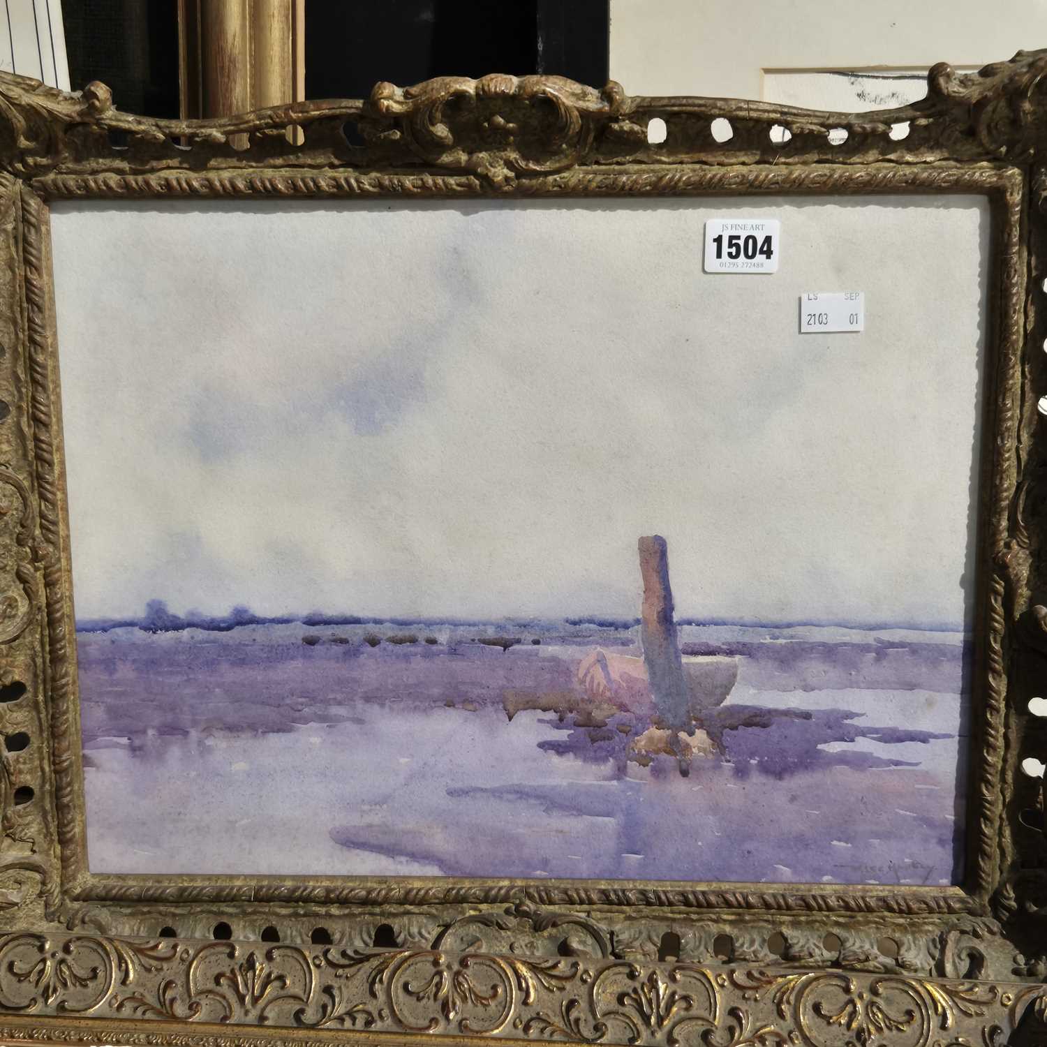 Lot 1504 - William Lee Hankey, watercolour Boat on...