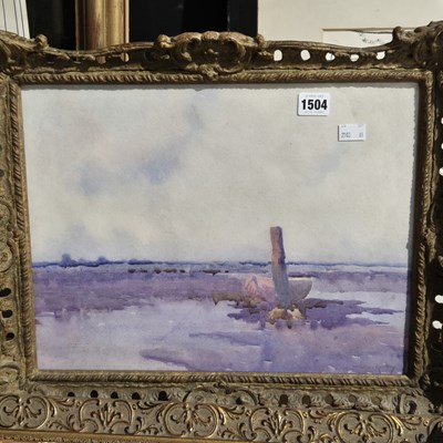 Lot 1504 - William Lee Hankey, watercolour Boat on...