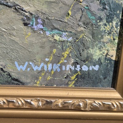 Lot 1506 - W. Wilkinson. Impressionist school. Lillies on...