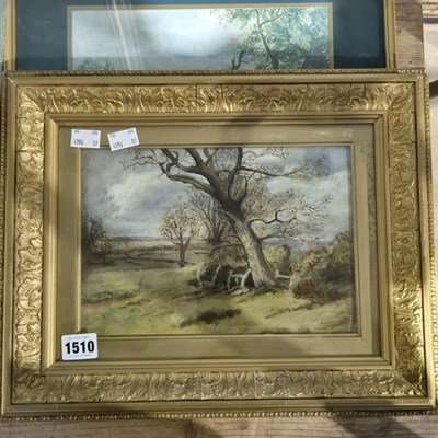 Lot 1510 - early 20th century school. Oak tree and stile...