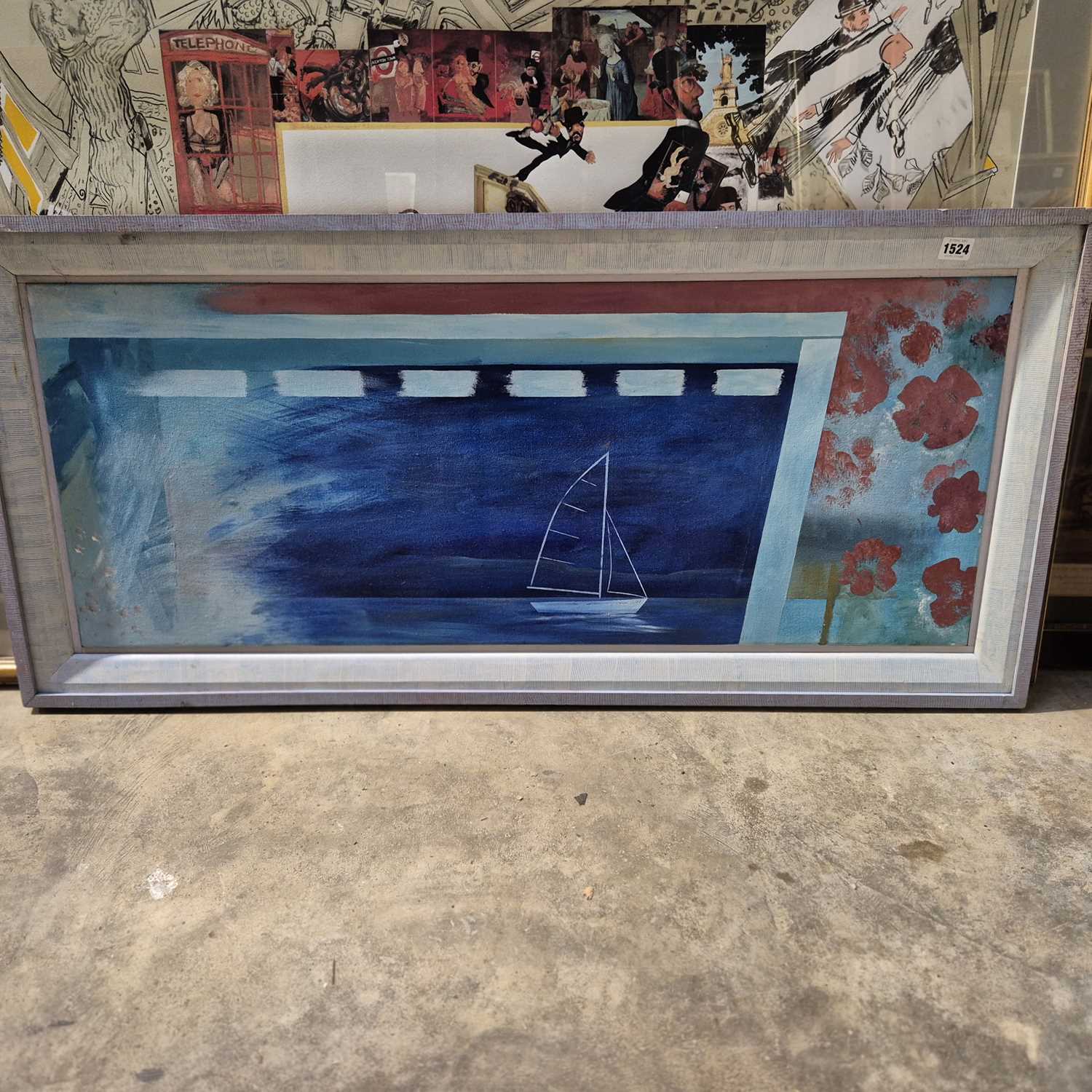 Lot 1524 - Phillip Hicks. (20th century) abstract. oil on...