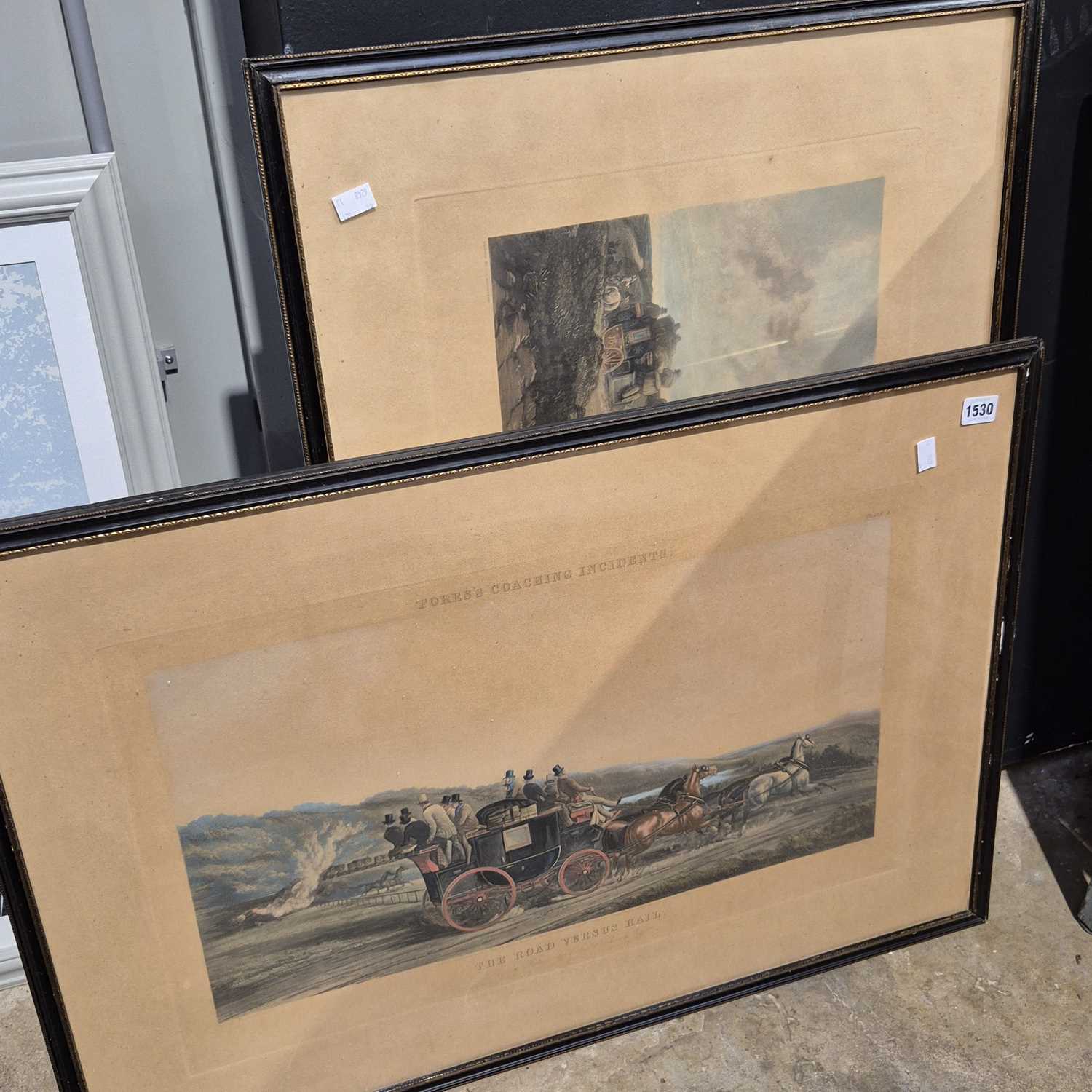Lot 1530 - Two large 19th-century coaching prints.