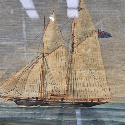 Lot 1536 - 20th century  A schooner in full sail....