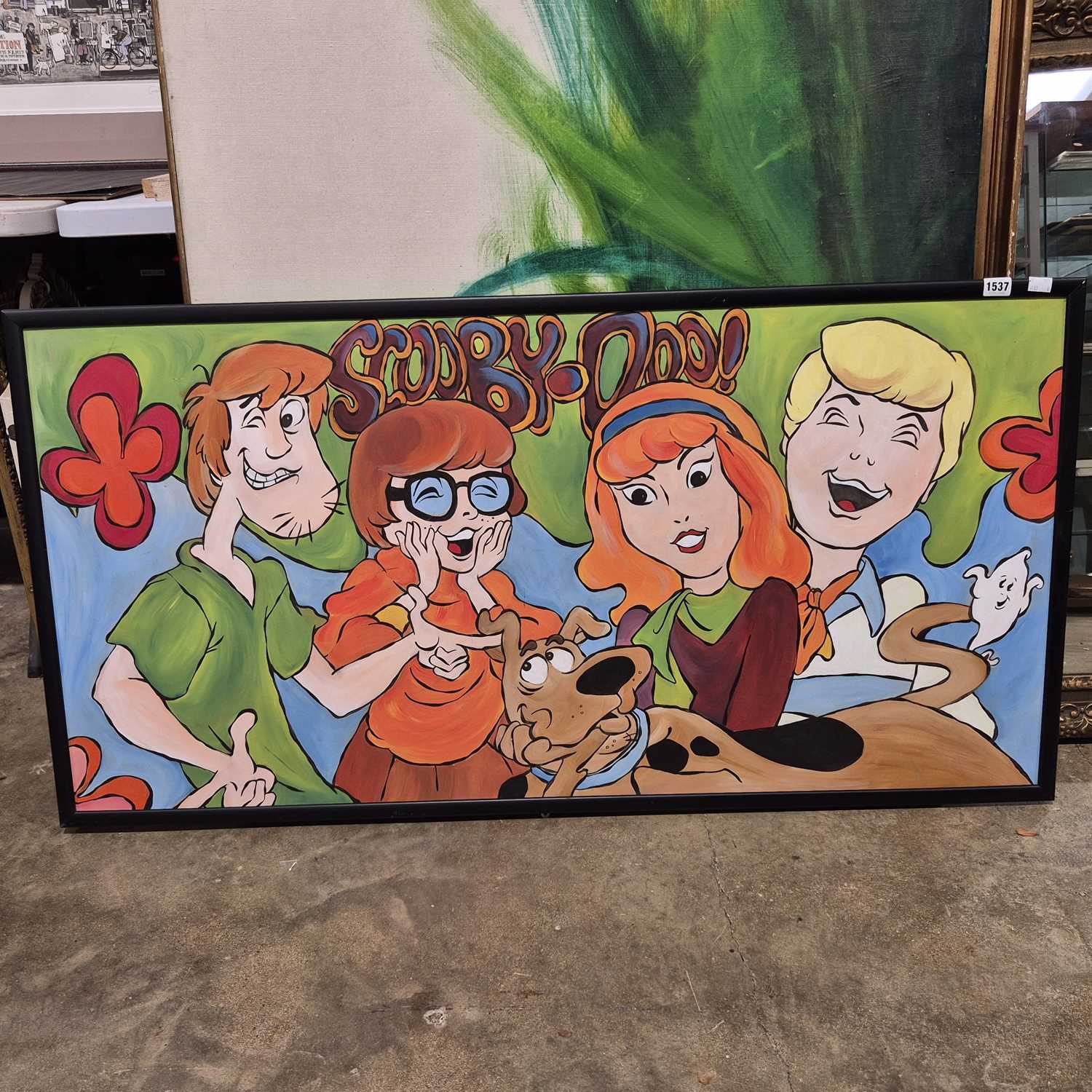 Lot 1537 - "Scooby-Doo!". A large cartoon. acrylic on board.
