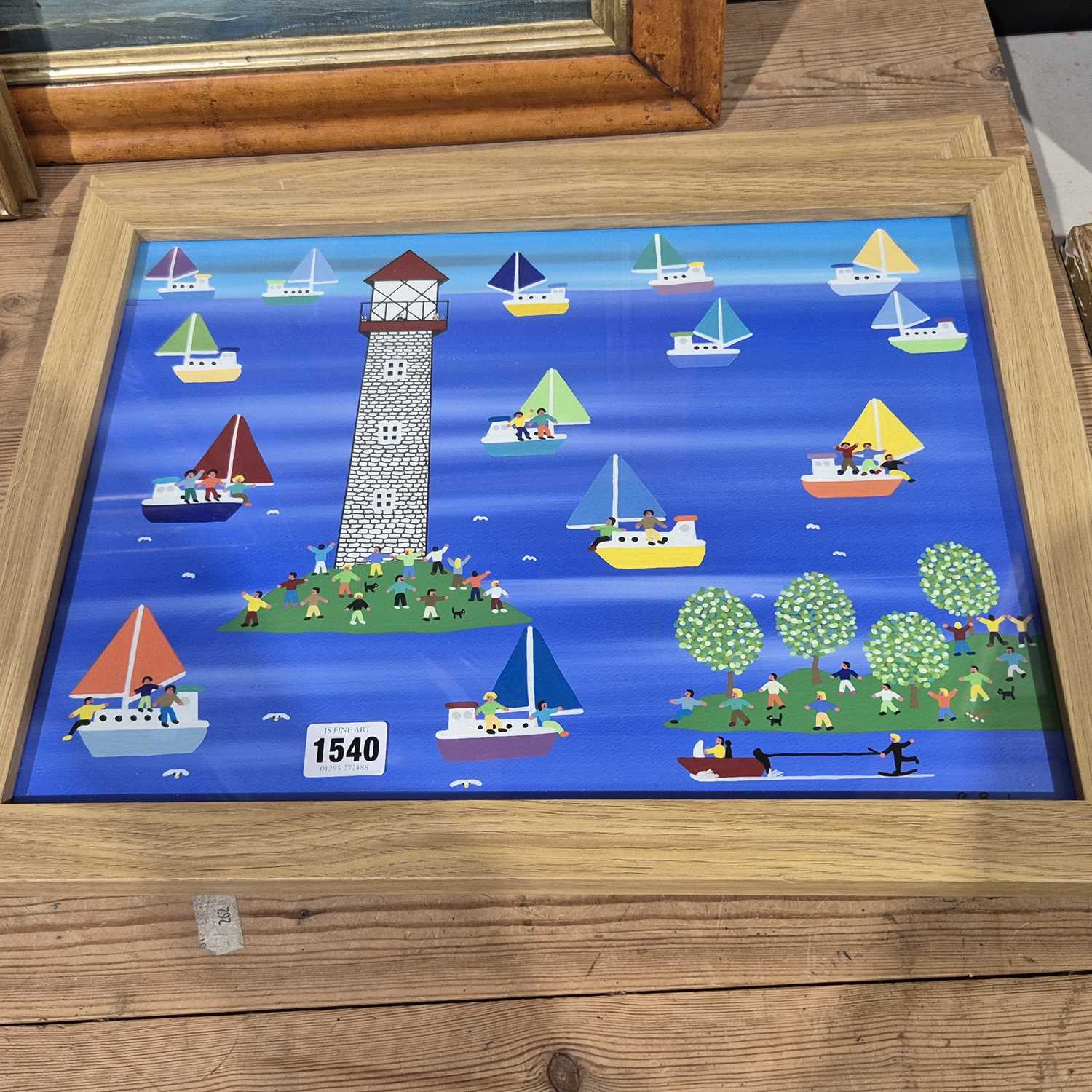 Lot 1540 - G. Barker (20th century) "watching the regatta"...