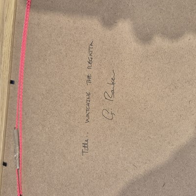 Lot 1540 - G. Barker (20th century) "watching the regatta"...