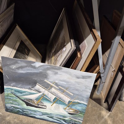 Lot 1543 - Two vintage oriental silk panels and a...