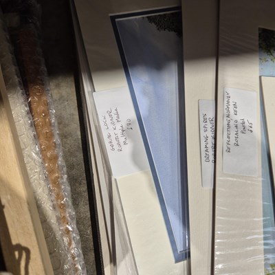 Lot 1544 - A group of modern acrylic and other paintings,...