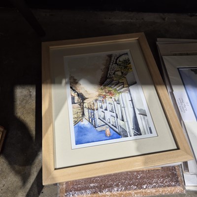 Lot 1544 - A group of modern acrylic and other paintings,...