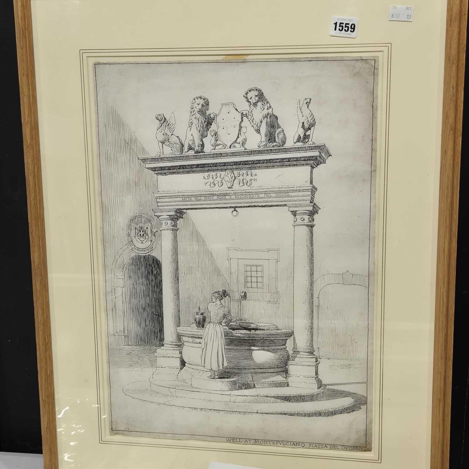 Lot 1559 - An antique engraving. fetching water from the...