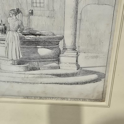 Lot 1559 - An antique engraving. fetching water from the...