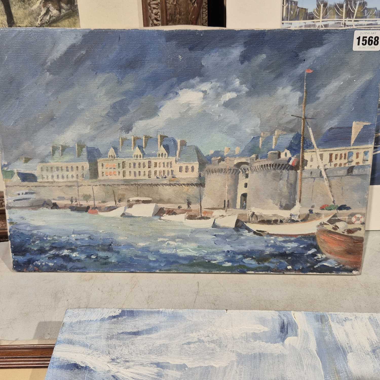 Lot 1568 - Five various oil on canvas paintings