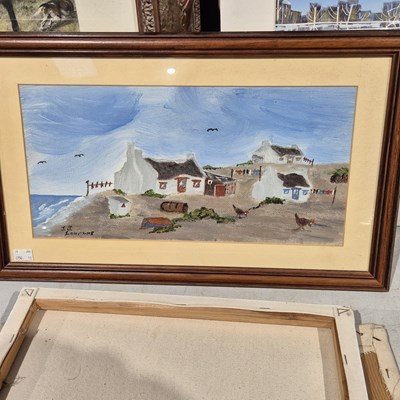 Lot 1568 - Five various oil on canvas paintings