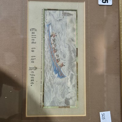 Lot 1575 - A set of seven Thomas Stevens woven silk...