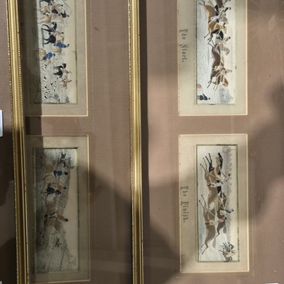 Lot 1575 - A set of seven Thomas Stevens woven silk...