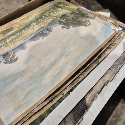 Lot 1580 - A large collection of unframed early 20th...