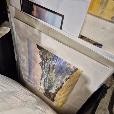 Lot 1583 - A large selection of modern watercolours,...