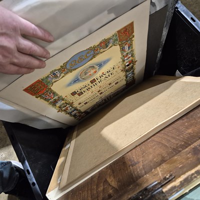 Lot 1584 - An early 20th century oil on canvas portrait...