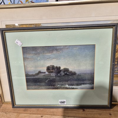 Lot 1587 - Harold Lewis. "on the lyn, Devon" watercolour...